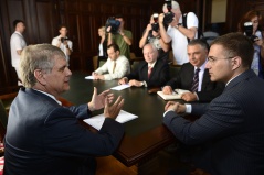 2.avgust 2012. Predsednik Narodne skupštine i ambasador Nemačke (FOTO:Tanjug)